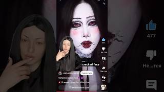 Vampire cracked face 🧛‍♀️It’s such a good idea thank you khusilifestyle786 makeuptutorial [upl. by Dina]