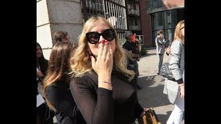 VALENTINA FERRAGNI  Trussardi springsummer 2018 greeting Slovakia dear fans [upl. by Howe]