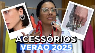 TENDÊNCIA DE ACESSÓRIOS VERÃO 2025  Brincos Colares Braceletes [upl. by Bobseine]