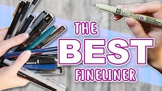 FINDING THE BEST FINELINER  Testing 20 Fineliner Pens  Pigment Watercolor amp Markers Test [upl. by Roman241]