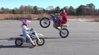 Dirt bike kids freestyle wheelies top speeds and more Awesomeness [upl. by Hough]