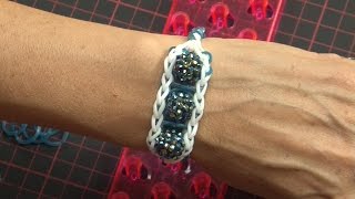 Ideen mit Herz  Loom Bänder  Armband Idee Nr 3 mit Webrahmen amp KristallPerlen [upl. by Prichard]