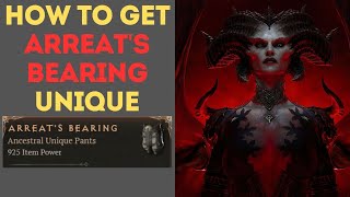 How to Get Arreats Bearing Unique in Diablo 4 [upl. by Pallua]