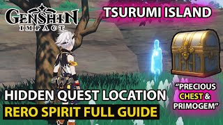 Genshin Impact  Rero Spirit Hidden Quest Tsurumi Island Full Guide [upl. by Gib911]