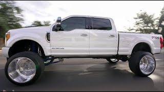 HOW A 2017 F250 PLATINUM IS BUILT 8 INCH CHROME LIFT ON 26X16 FROM START TO FINISH [upl. by Arabel]