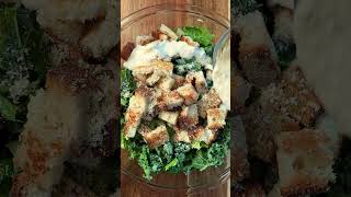 Kale Caesar Salad with Garlic Parmesan Croutons [upl. by Eatnuahc1]