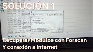 Solución 1 Recuperar Modulos Con Forscan y conexión a internet  FORD y MAZDA [upl. by Nesbitt]