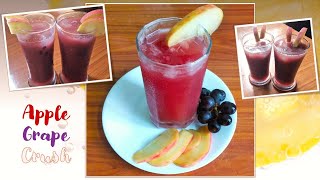 Apple Grape Crush  ఆపిల్ క్రష్ Apple Grape Fruits Drink  Very Healthy amp Refreshing Juice [upl. by Sitof]