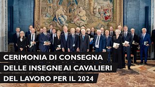 Mattarella alla cerimonia di consegna delle insegne di Cavaliere dell’Ordine “Al Merito del Lavoro” [upl. by Aniez62]