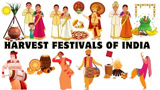 Harvest festival names  Harvest festivals of India  Indian harvest festival list  State festival [upl. by Naitsirhk]