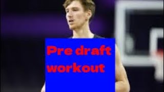 projected topfive pick Matas Buzelis had a predraft workout with the Pistons [upl. by Wichern]