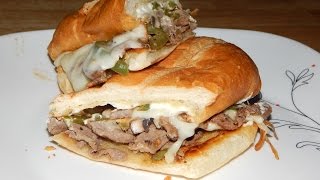 Spicy Philly Cheesesteak Sandwich  Steak Sandwich Recipe [upl. by Dulcia]