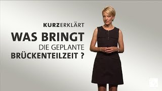 kurzerklärt Was bringt die geplante Brückenteilzeit [upl. by Willmert]