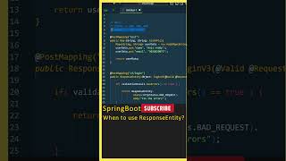 When to Use ResponseEntity in Spring Boot Java SpringBoot Tutorial In Telugu Java Telugu shorts [upl. by Lobel518]