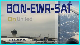 Aguadilla Newark San Antonio trip report with united [upl. by Enaitsirhc478]