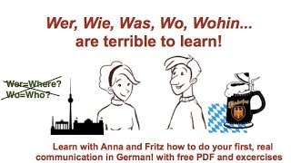 German question words  how to build questions  wer was wo woher  with exercises [upl. by Yror]