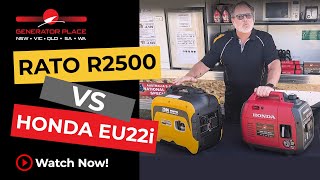 RATO R2500 vs Honda EU22i Detailed Comparison  Generator Place [upl. by Eissirhc791]