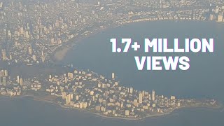 Mumbai Aerial View HD from plane  Worli sea link Antilla Taj hotel Gateway of India Wankhede [upl. by Cheadle]