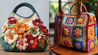 TOP 50 ATTRACTIVE AMAZING TRENDY CROCHET HANDBAGS FREE PATTERN DIY PROJECTS TOP IDEAS [upl. by Bunder]