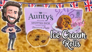 Auntys Spotted Dick Steamed Pudding amp Custard Infused Ice Cream Rolls  How to make at Home shorts [upl. by Laemaj672]