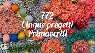 5 progetti primaverili Le spille decorate ad uncinetto [upl. by Dale]