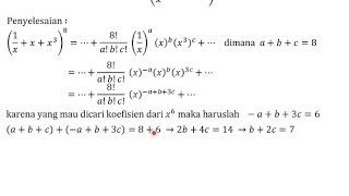 Menentukan koefisien x6 dari ekspansi multinomial [upl. by Hnib]