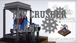 DESIGN JAW CRUSHER PLANT  INDUSTRIAL  3D MODELING  ANIMATION  SOLIDWORKS  KEYSHOT [upl. by Eivlys]