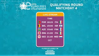 eEURO 2021 Qualifying Round Groups FJ Matchday 4 [upl. by Ilan]