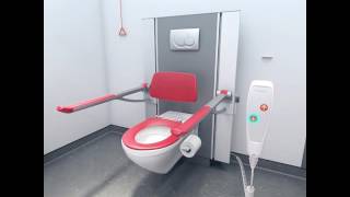 Pressalit SELECT Toilet lifter bathroom accessibility independent4life [upl. by Hedi]