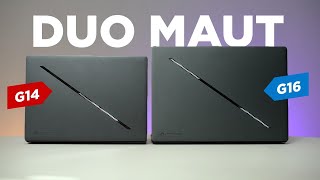 Duo Gaming Tipis NO CELAH  ROG Zephyrus G14 vs G16 2024 [upl. by Attelrahc]