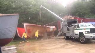 Lowell 38  hull removal in the rain [upl. by Staten]