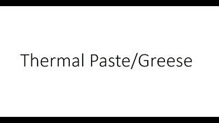 Thermal Paste Thermal Greese [upl. by Jesher989]