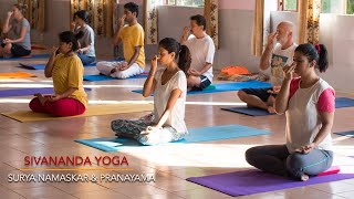 Surya Namaskar amp Pranayama  Sivananda Yoga [upl. by Mazel655]