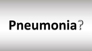 How to Pronounce Pneumonia [upl. by Katzir]