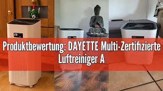 Produktbewertung DAYETTE MultiZertifizierte Luftreiniger Allergiker mit WiFiAPP CADR 300m³h für [upl. by Einberger]