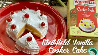 Weikfield Cooker Cake Mix  Weikfield Vanilla Cooker Cake  Weikfield Vanilla Cake Recipe [upl. by Trub]