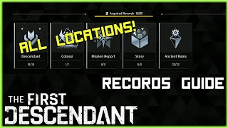 Records Guide All Locations of Records in The First Descendant [upl. by Janerich782]