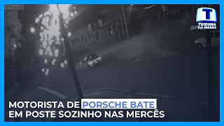 Motorista de Porsche bate em poste sozinho nas Mercês  Tribuna da Massa 17102024 [upl. by Dieter810]