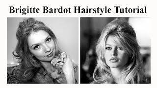 Прическа в стиле Бриджит Бардо ❥ Brigitte Bardot Hairstyle Tutorial [upl. by Alejoa378]