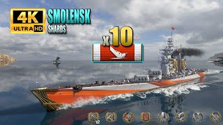 Cruiser Petropavlovsk 12 sec reload and 10 ships destroyed  World of Warships [upl. by Venterea]