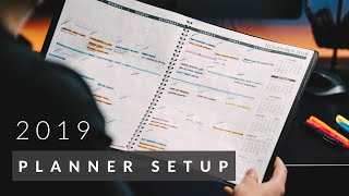 How I Stay Organized  Planner Setup 2019 [upl. by Somerville509]