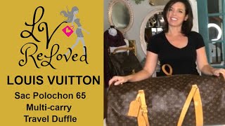 Wearing VIntage Luxury Louis Vuitton Sac Polochon 65 [upl. by Iinde]