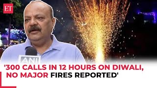 Delhi Fire Director confirms 300 calls in 12 hours on Diwali no major fires reported [upl. by Rennane]