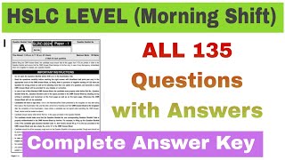 ADRE Grade 4 Answer Key HSLC Level morning shift Complete Answer Key Grade 4 all answers [upl. by Jalbert]