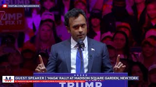 🇺🇸 Vivek Ramaswamy at Donald Trump rally in Madison Square Garden New York Oct 27 2024 [upl. by Artemis567]