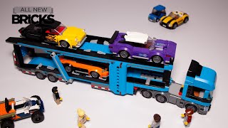 Lego City 60408 Car Transporter Truck with Sports Cars [upl. by Nozicka]