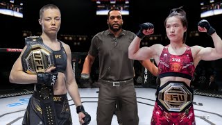 Zhang Weili VS Rose Namajunas This time Zhang Weili violently knocked out Rose Namajunas UFC [upl. by Leiand456]