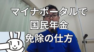 【国民年金免除】マイナポータルで年金免除申請をしてみた [upl. by Esilec]