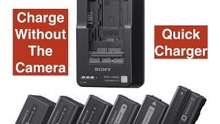 Charge your Sony batteries without the camcorder Sony BCQM1 battery charger [upl. by Jessalin]