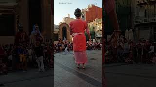 Roman gigants Gegants del Barri del Miracle Tarragona CataloniaSpain shorts [upl. by Urbannai]